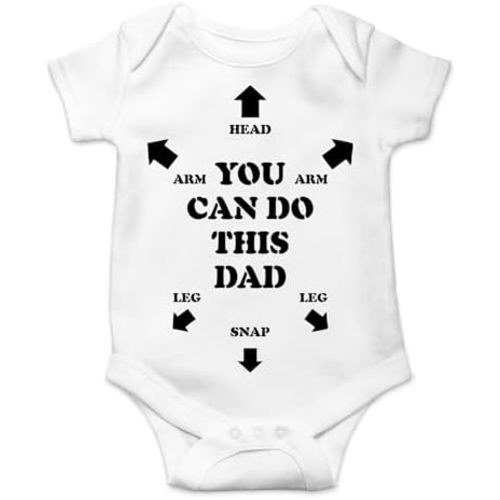 AW Fashions You Can Do This Dad Baby Bodysuit Cute Inspirational Newborn Outfit Infant Boy Girl Clothes