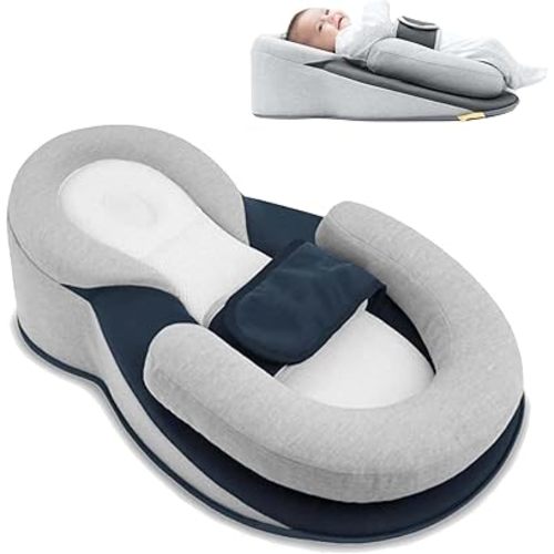 Rest Nest Baby Bed Acid Reflux with Strap, 2025 New Keesley Rest Nest Baby Pillow for Comfortable Play & Feeding Support (Regular)
