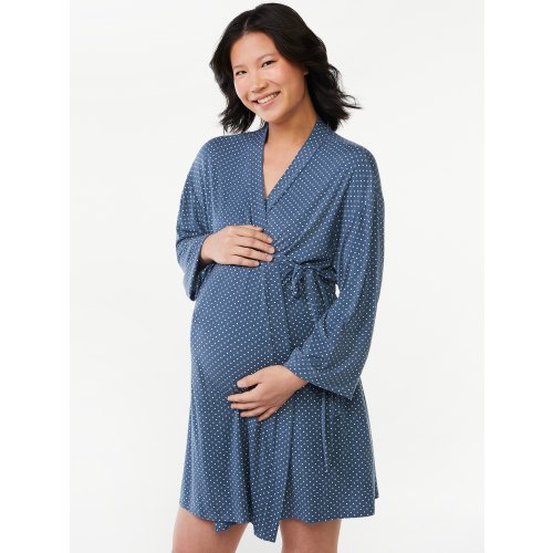 Joyspun Women's Maternity Robe, Sizes S to 3X