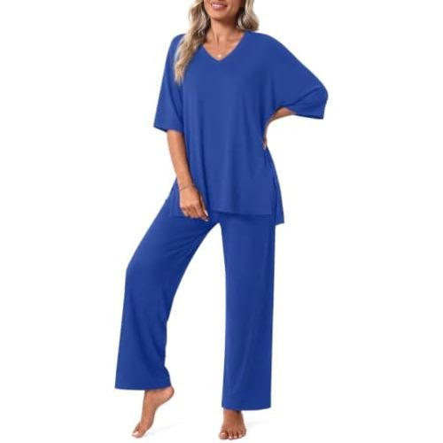 Aodemo Lounge Sets for Women 2 Piece Fall Pajamas Pj Outfits