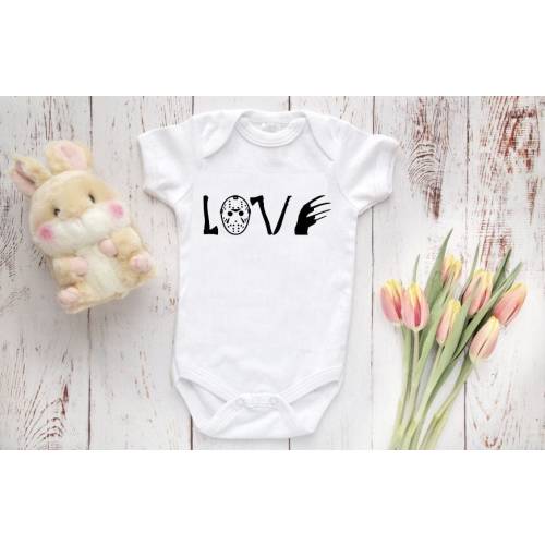 LOVE HORROR Movies Baby Bodysuit, Movies Baby Bodysuit Cute Baby Clothes, Baby Shower Gift, Baby Boy and Girl, Newborn Baby