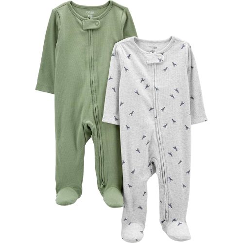 Simple Joys by Carter's Baby Boys' 2-pack 2-way Zip Textured Sleep and Play