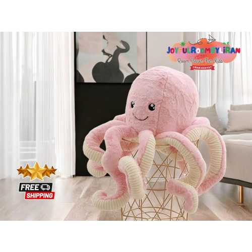 Cute Octopus Plush | Soft Marine-Themed Pillow | Cozy Stuffed Animal | Kawaii Ocean Decor | Huggable & Fluffy Sea Creature