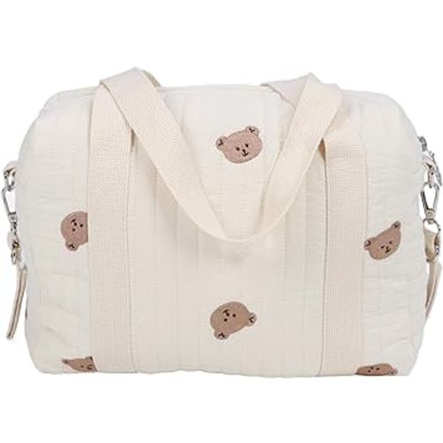 Baby Bag Baby Diaper Bag Stroller Organizers Bag Nursery Storage Bin for Wipes and Toys Universal Diaper Tote Bag Handbag(Bear)
