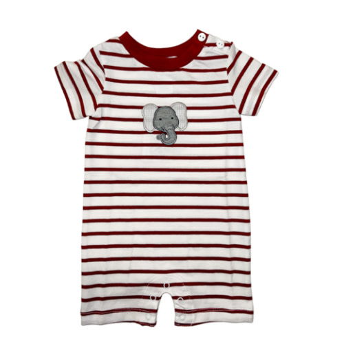 Elephant Applique Boys Romper