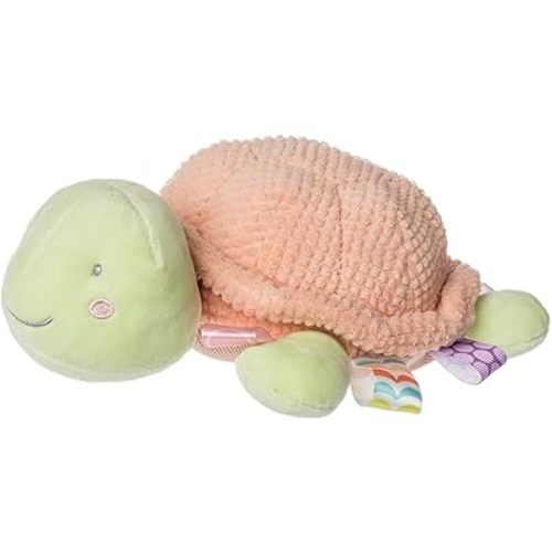 Taggies Stuffed Animal Huggable Plush Soft Toy with Sensory Tags, 9-Inches, Tippy Turtle