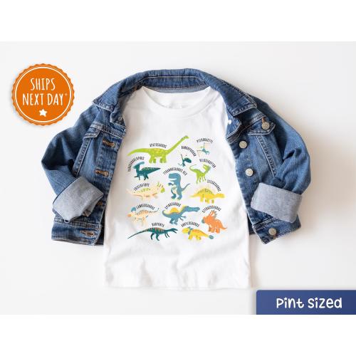 Dinosaurs Kids Shirt - Cute Dinosaurs Baseball Tee - Hipster Colorful Dinosaurs Toddler Shirt