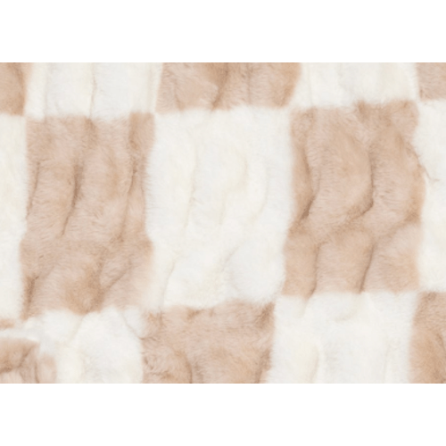 Tan and White Checkered Blanket | Latte Check – Lola Blankets