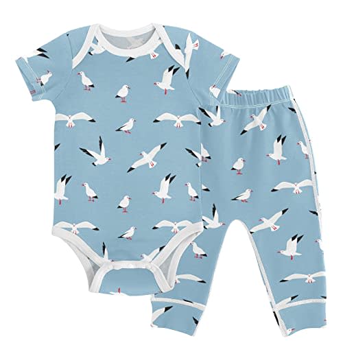 Baby Bodysuits Set Short Sleeve Baby Pants Set