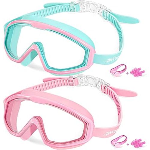 Freela Goggles for Kids Toddler 3-15, Anti Fog No Leak Clear Swim Goggles for Boys Girls Pool Beach Swimming