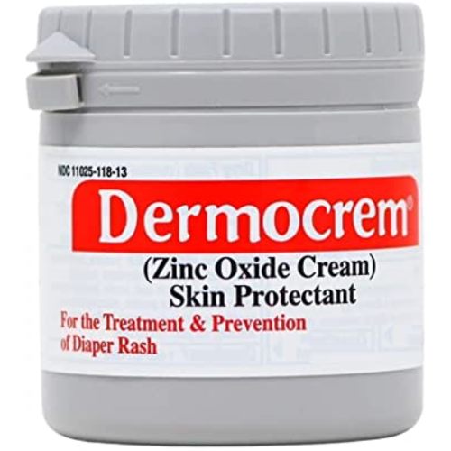DERMOCREM 4.4 Oz. (125G) ‐ Diaper Rash Cream for Baby, Soothes, Heals, and Protects, Relief and Treatment of Diaper Rash, Zinc Oxide Cream