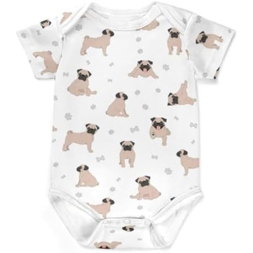 Baby and Dog Clothes, Cute Dog Theme Baby Onesie, Short Sleeve Infant Dog Baby Stuff Shower Gifts for Boys Girls