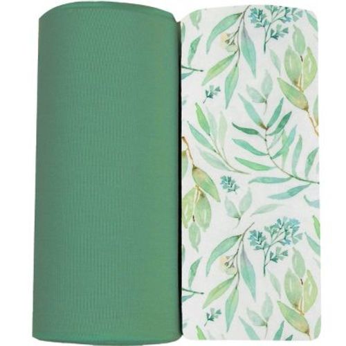 Goosewaddle Striped Flowers | Rose Bamboo Swaddle Blankets - 2 Pack