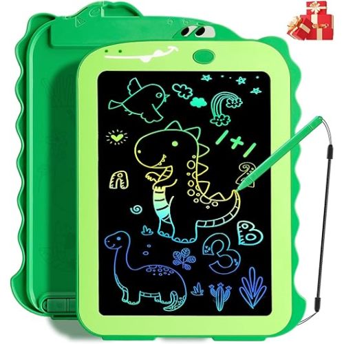 Teriph LCD Writing Tablet for Kids, Colorful Toddlers Toys Drawing Board, Educational Kid Toys, Doodle Pad Dinosaur Toy for 3 4 5 6 7 8 Year Old Boys Girls Birthday Party Xmas,8.5inch