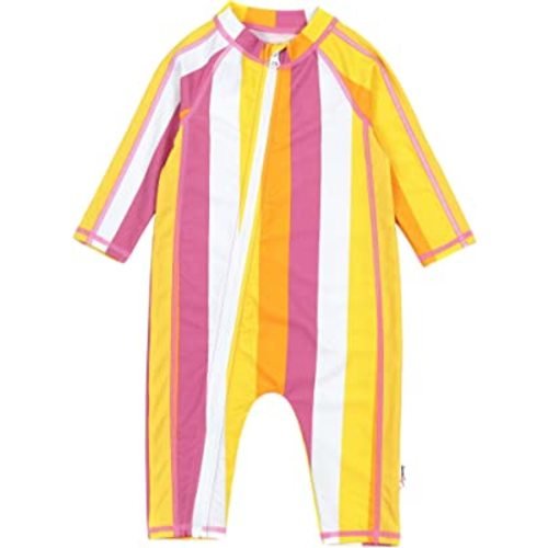 SwimZip Girls' Long-Sleeve UPF 50+ Swimsuit for Baby, Toddler, & Little Girls