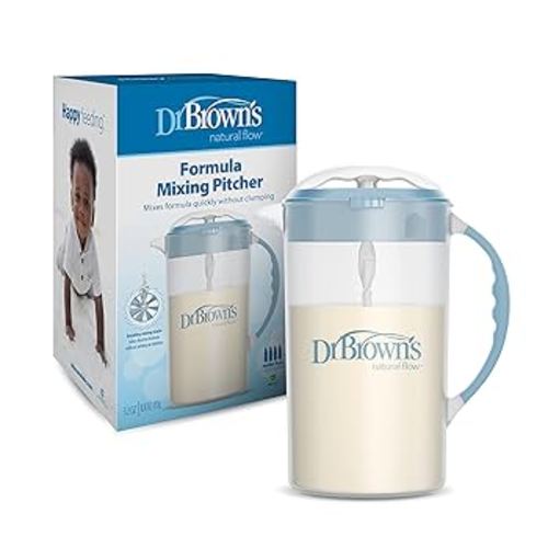 Amazon.com : Dr. Brown's 32oz Baby Formula Mixing Pitcher, Bottle Brush & Nipple Cleaner Bundle, Blue : Baby