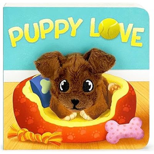 Puppy Love Finger Puppet Board Book for Little Dog Lovers, Ages 1-4 (Children's Interactive Finger Puppet Board Book)
