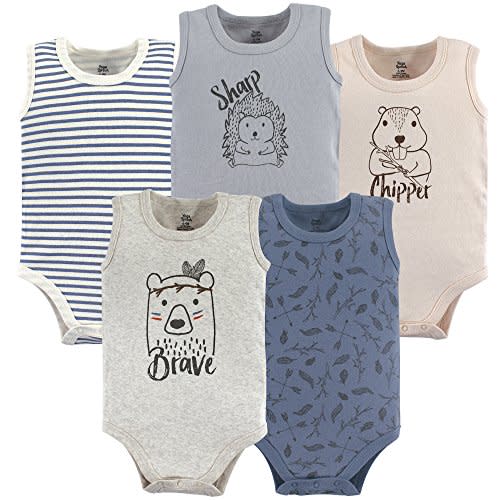 Yoga Sprout Cotton Bodysuit, 5 Pack