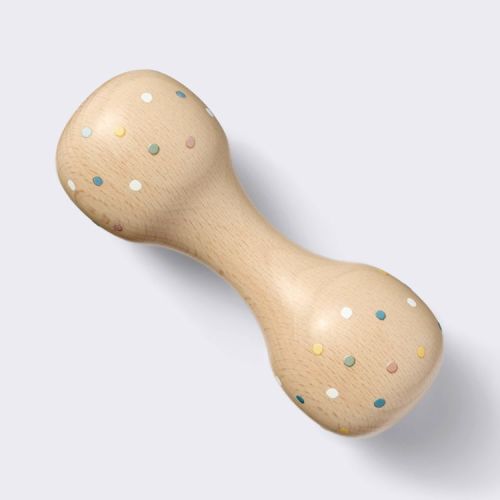 Wooden Baby Rattle - Dots - Cloud Island™