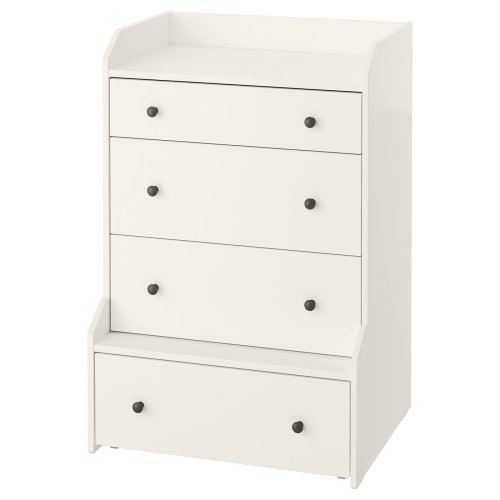 HAUGA 4-drawer dresser - white 27 1/2x41 "