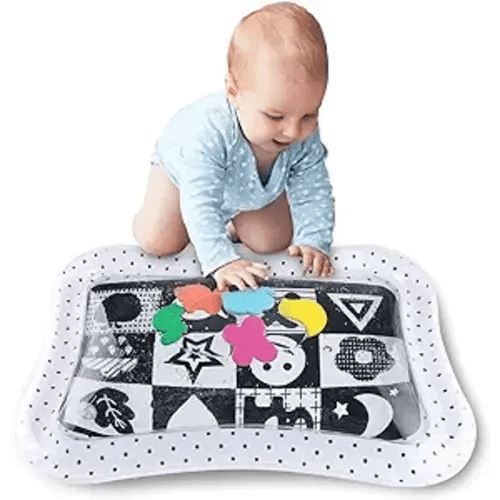 The Peanutshell Montessori Water Play Mat, Inflatable Tummy Time Mat & Sensory Development, High Contrast Baby Toy