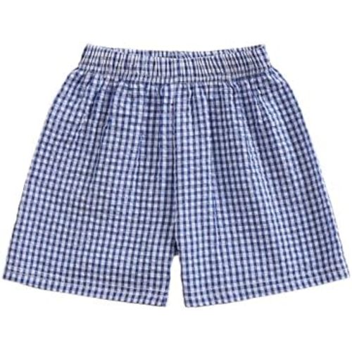 Toddler Boy Girl Plaid Shorts Casual Summer Gingham Shorts Elastic Waist Beach Shorts Bottoms Boxers Streetwear