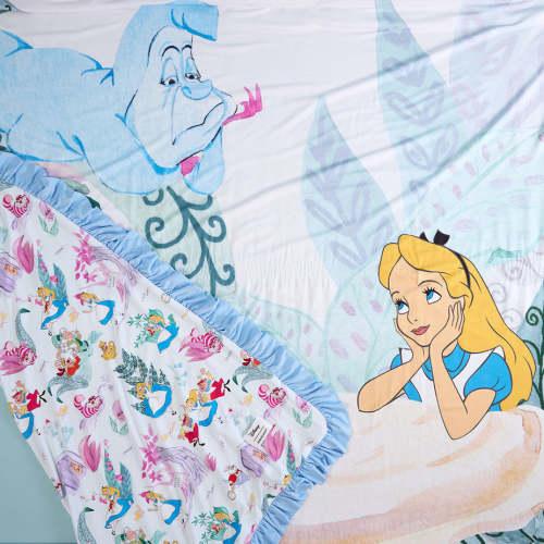 Alice Blue Reversible Baby Blanket | Disney Adventures in Wonderland & Who Are You?