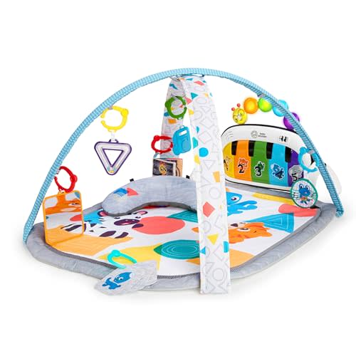 Baby Einstein 4-in-1 Kickin' Tunes Music and Language Play Gym and Piano Tummy Time Activity Mat