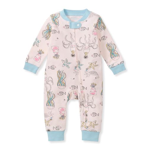 Burt's Bees Baby baby-girls Sleep and Play Pajamas, 100% Organic Cotton, One-piece Footless Pajamas
