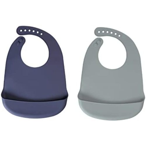 Silicone Bibs For Babies- BPA-Free Waterproof Bib With Pocket- Dishwasher Safe Feeding Bib With Food Catcher