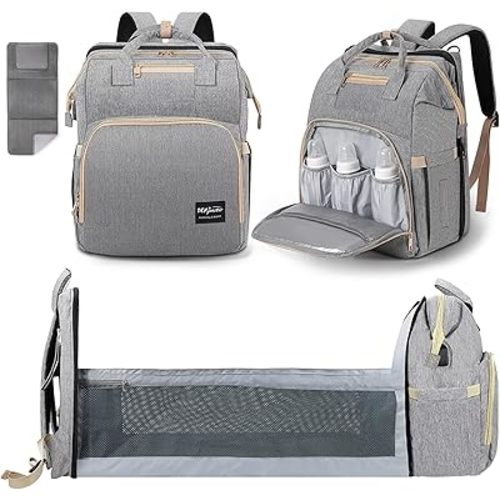 DERSTUEWE Diaper Bag Backpack,Baby Diaper Bags, Multifunctional diaper backpack Large Capacity (Charcoal Grey)