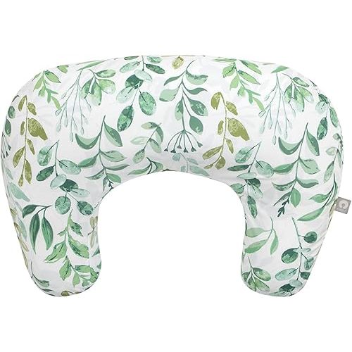 Boppy Nursing Pillow, Green Sage Leaf, Larger, More Supportive Pillow for Breastfeeding and Bottle Feeding, Firmer Fill, Higher Lift, Larger Area Than Original Nursing Pillow