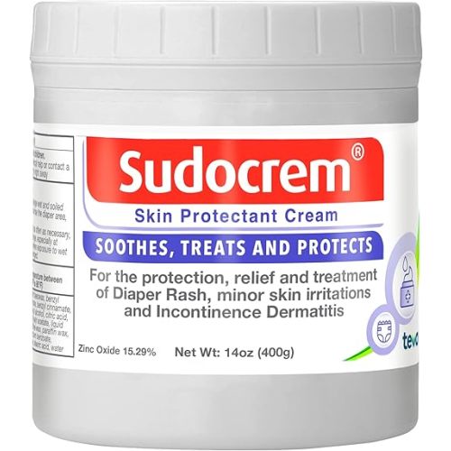 Sudocrem Skin Protectant Cream - Diaper Rash Cream for Baby – Soothes, Treats, and Protects, For the Relief, Treatment, and Prevention of Diaper Rash, Zinc Oxide Cream – 14oz