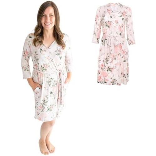 Posh Peanut Maternity Robe for Hospital Delivery - Soft Viscose from Bamboo Postpartum Robe for Women Nursing & Lounging