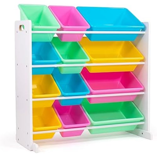 Humble Crew, White/Pastel Kids' Toy Storage Organizer