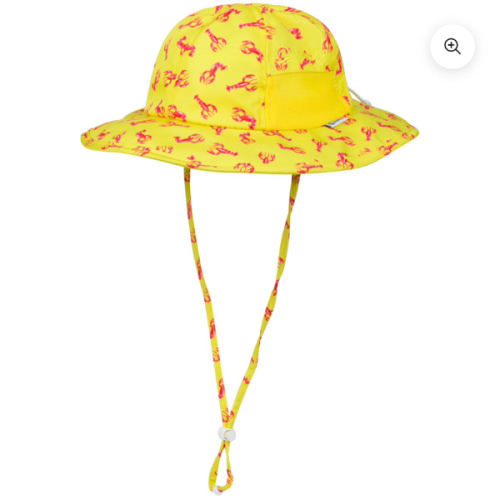 Kids Wide Brim Sun Hat "Fun Sun Day Play Hat" - Lobster