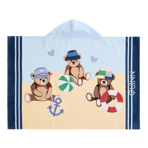 Teddy Bear Baby Beach Hooded Towel UPF 50+