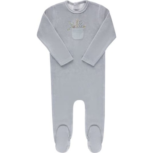 Velour Pocket Full of Flowers Collection - Footie, 3M