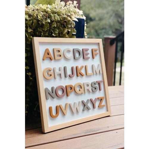 Silicone Neutral Magnetic Letters for Toddler - Non Toxic 26 Piece Magnetic Alphabet Letters- ABC Magnets for kids
