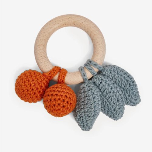 Bonpoint Bonpoint Baby Boys Be Cherry Mini Crochet Rattle in Multicolour | Childsplay Clothing