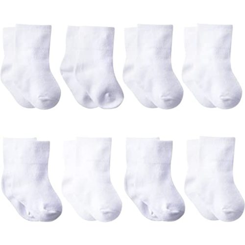 Gerber Baby 8-Pack Wiggle-Proof Jersey Ankle Socks