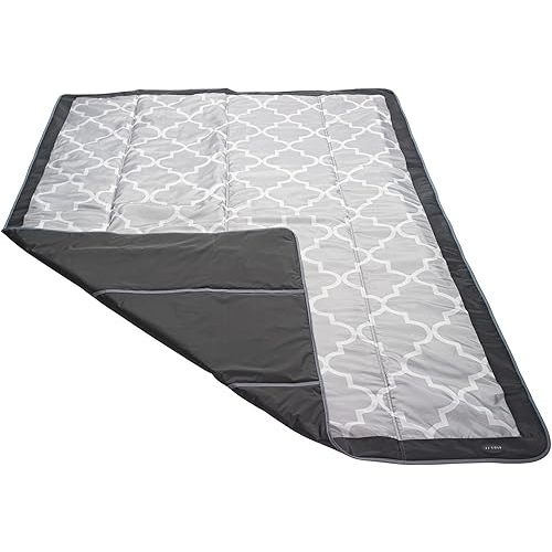 JJ Cole Outdoor Toddler Blanket - Water-Resistant Outdoor Blanket With Adjustable Bag Strap - Stone Arbor - 58" x 84"