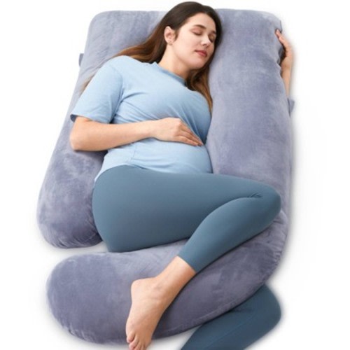 Momcozy Maternity Pillow, U Shaped - Gray