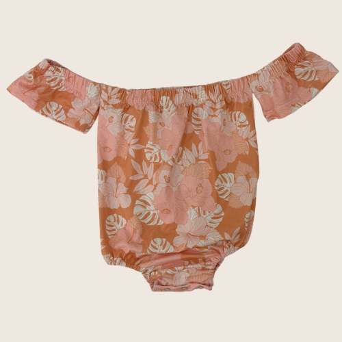 Pink Sands of Wailea Off the Shoulder Onesie