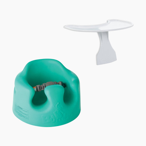 Bumbo Floor Seat & Play Tray Bundle - Aqua