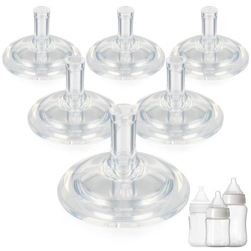 Sippy Straw Nipple for Evenflo Balance Plus Wide Neck Baby Bottles,Leak-Proof,Fast Flow Soft Silicone Straw Top Nipples,6m+,6 Count