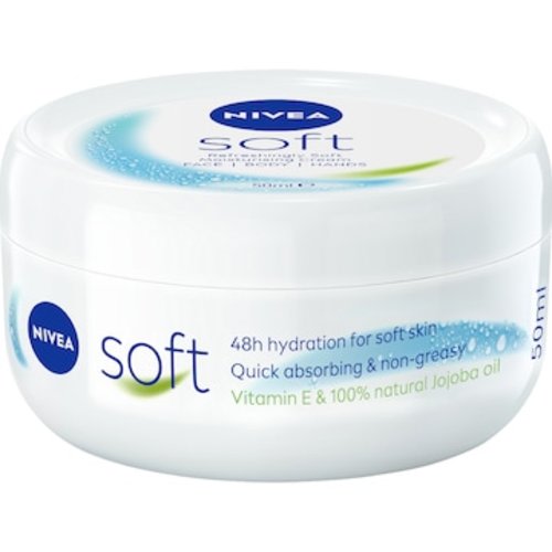 Nivea Soft Moisturiser For Face and Body Mini Tub 50mL | Woolworths