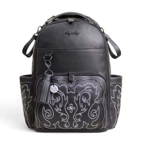Itzy Ritzy Large Capacity Boss Plus Baby Backpack Diaper Bag Featuring 19 Pockets, Outlaw Black