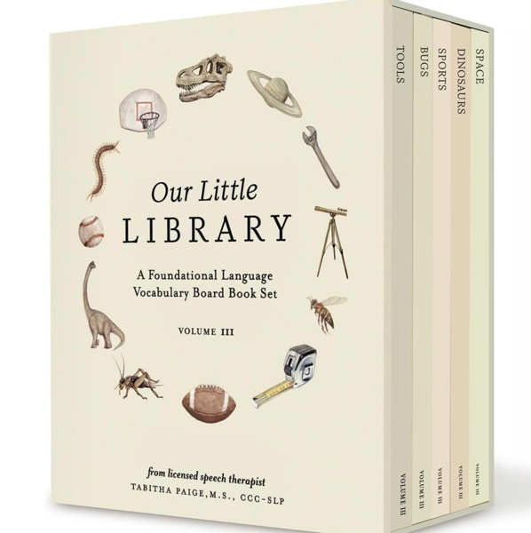 Our Little Library Vol. 3: Dinosaurs, Space, Tools, Bugs, and Sports Board Book Set for Boys & Girls (Tabitha Paige Children's Book Series)