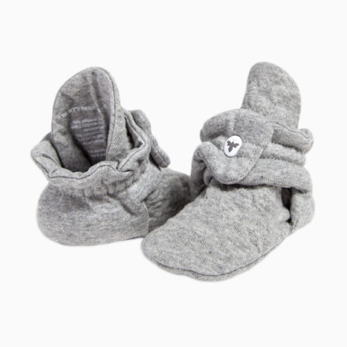 Burt's Bees Baby Quilted Bee Booties - Heather Grey, 0-3 M